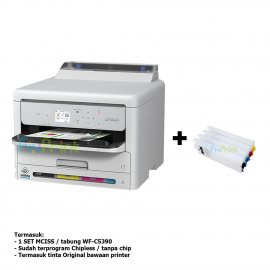 BUNDLING Printer Epson WorkForce Pro WF-C5390 Duplex Wireless + Modifikasi Chipless (Tanpa Tinta)