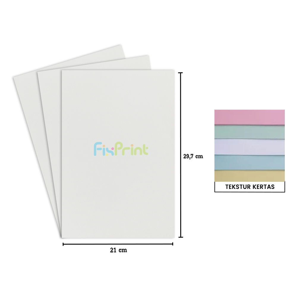 Kertas Brief Card A4 160gr isi 20Lmbr Putih, Kertas Manila BC (Brief Card) A4 210mm x 297mm For Inkjet Laserjet isi 20Lmbr Paper Brief White